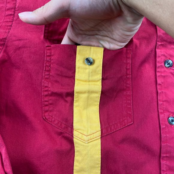 Vintage 1999 Labatt Brier Shirt Women Large Black Red Yellow Button Up Curling - Picture 4 of 9